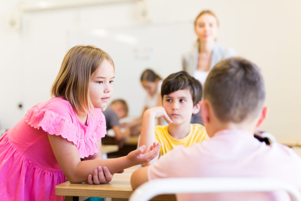 planning lessons- group discussion in classroom